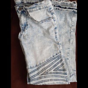 Light Blue Moto Jeans W30 L32
